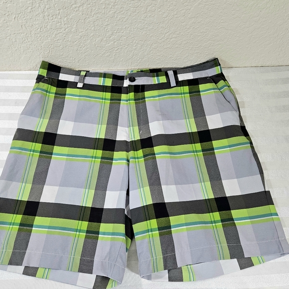 adidas Shorts Adidas Mens Green Plaid Shorts Poshmark